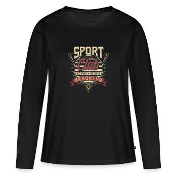 Entraînement musculaire - T-shirt manches longues Premium bio Femme - noir - Devant - Julia (174cm)