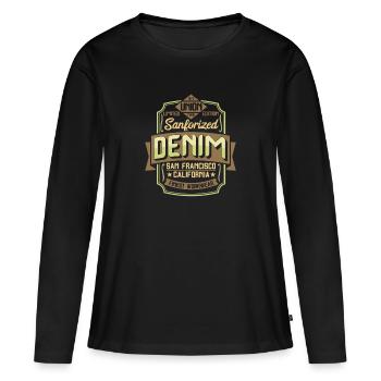 Sprüche - Frauen Premium Bio Langarmshirt - Schwarz - Vorne - Julia (174cm)