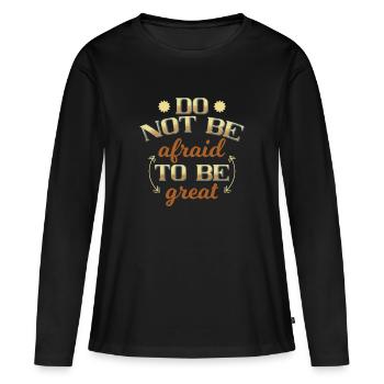Proverbes - T-shirt manches longues Premium bio Femme - noir - Devant - Julia (174cm)