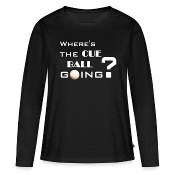 Where's the cue ball going funny snooker shirt - Women's Premium Organic Long Sleeve Shirt - black - Front - Julia (174cm)