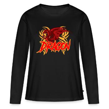 Dragon - Frauen Premium Bio Langarmshirt - Schwarz - Vorne - Julia (174cm)
