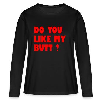 funny gift idea - Women's Premium Organic Long Sleeve Shirt - black - Front - Julia (174cm)