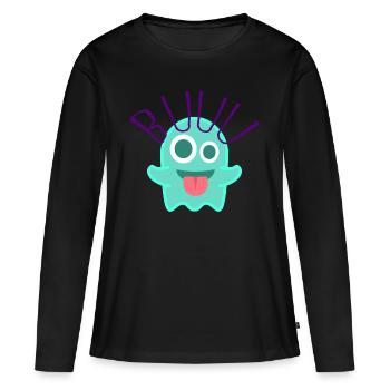 Geist - Frauen Premium Bio Langarmshirt - Schwarz - Vorne - Julia (174cm)