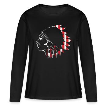 Indian - Women's Premium Organic Long Sleeve Shirt - black - Front - Julia (174cm)