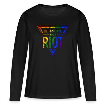 First Pride était une émeute LGBT Stonewall CSD Gay - T-shirt manches longues Premium bio Femme - noir - Devant - Julia (174cm)