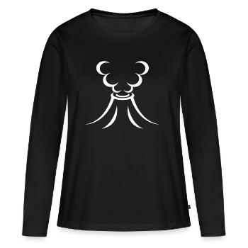 Vulkan bricht aus - Frauen Premium Bio Langarmshirt - Schwarz - Vorne - Julia (174cm)