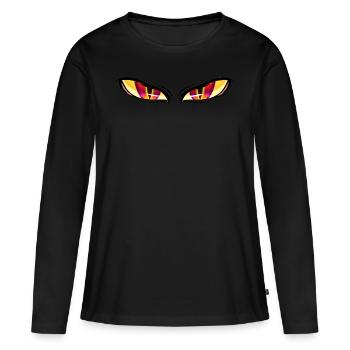 Eyes dead lion - Women's Premium Organic Long Sleeve Shirt - black - Front - Julia (174cm)