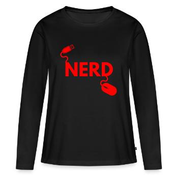 Computer Science Nerd - Women's Premium Organic Long Sleeve Shirt - black - Front - Julia (174cm)