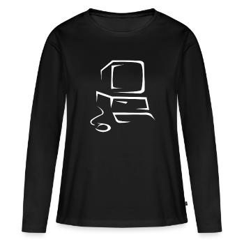 Old computer - Women's Premium Organic Long Sleeve Shirt - black - Front - Julia (174cm)