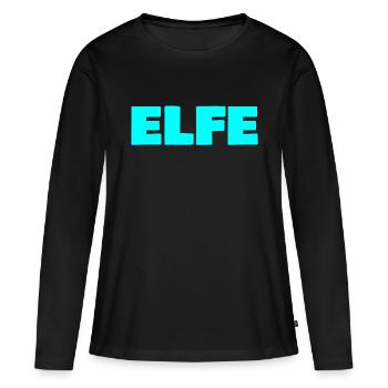 Elfe - Frauen Premium Bio Langarmshirt - Schwarz - Vorne - Julia (174cm)