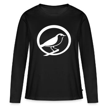 Vogel - Frauen Premium Bio Langarmshirt - Schwarz - Vorne - Julia (174cm)
