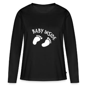 Baby inside pregnancy - Women's Premium Organic Long Sleeve Shirt - black - Front - Julia (174cm)