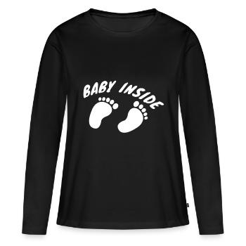 baby inside pregnant - Women's Premium Organic Long Sleeve Shirt - black - Front - Julia (174cm)