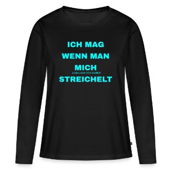 Sex Sprüche - Frauen Premium Bio Langarmshirt - Schwarz - Vorne - Julia (174cm)