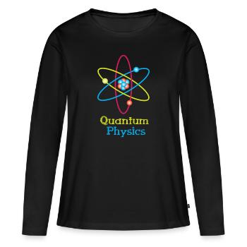 Quantum Physics - Frauen Premium Bio Langarmshirt - Schwarz - Vorne - Julia (174cm)
