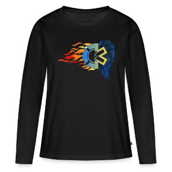 Services d'urgence des ambulanciers paramédicaux - T-shirt manches longues Premium bio Femme - noir - Devant - Julia (174cm)