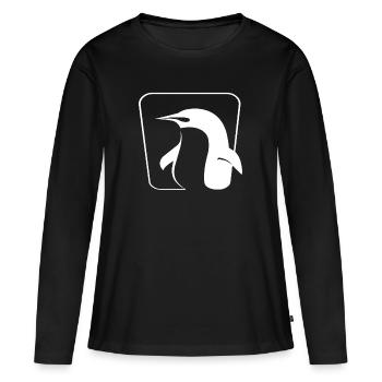 manchot - T-shirt manches longues Premium bio Femme - noir - Devant - Julia (174cm)