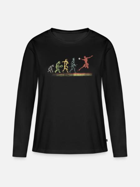 Ein großartiges HandballTStück für Spieler mit - Frauen Premium Bio Langarmshirt - Schwarz