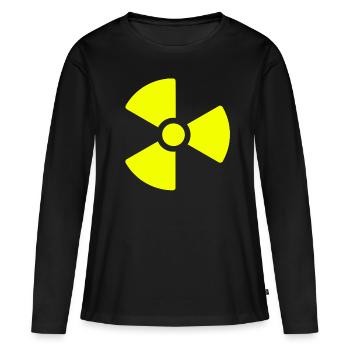 Conception radioactive - T-shirt manches longues Premium bio Femme - noir - Devant - Julia (174cm)