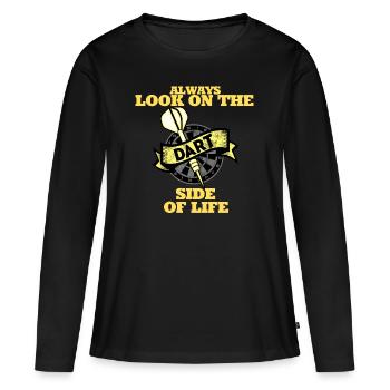 Dart arrow Always look on dart side of life - Women's Premium Organic Long Sleeve Shirt - black - Front - Julia (174cm)