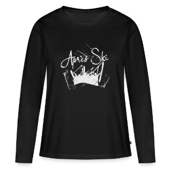Apres Ski - Frauen Premium Bio Langarmshirt - Schwarz - Vorne - Julia (174cm)