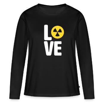 Nuklear Radioaktivität Röntgenstrahlen Atomkraft - Frauen Premium Bio Langarmshirt - Schwarz - Vorne - Julia (174cm)