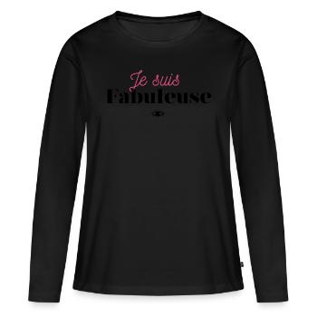 I am fabulous - Women's Premium Organic Long Sleeve Shirt - black - Front - Julia (174cm)