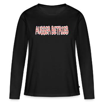 Ausser Betrieb - Frauen Premium Bio Langarmshirt - Schwarz - Vorne - Julia (174cm)