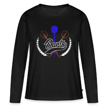 Fléchettes sport fléchettes fléchette - T-shirt manches longues Premium bio Femme - noir - Devant - Julia (174cm)