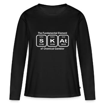 Skat card game elements chemistry for skat players - Women's Premium Organic Long Sleeve Shirt - black - Front - Julia (174cm)
