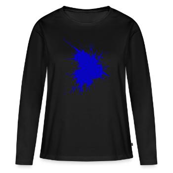 La tache ne doit pas disparaître - T-shirt manches longues Premium bio Femme - noir - Devant - Julia (174cm)