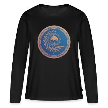 Dauphin Nautilus - T-shirt manches longues Premium bio Femme - noir - Devant - Julia (174cm)