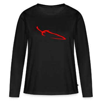 Chili - T-shirt manches longues Premium bio Femme - noir - Devant - Julia (174cm)