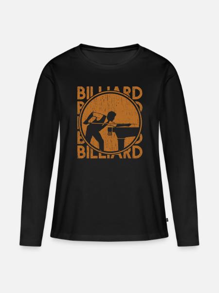 Cool billiard shirt - billiard player snooker - Women's Premium Organic Long Sleeve Shirt - black