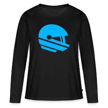 Pilote de course - T-shirt manches longues Premium bio Femme - noir - Devant - Julia (174cm)