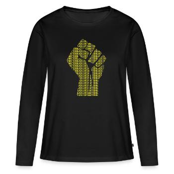 Black Lives Matter - T-shirt manches longues Premium bio Femme - noir - Devant - Julia (174cm)