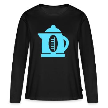 chauffe-eau - T-shirt manches longues Premium bio Femme - noir - Devant - Julia (174cm)