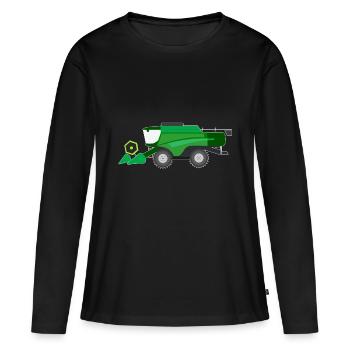 Combine tractor tractor farmer - Women's Premium Organic Long Sleeve Shirt - black - Front - Julia (174cm)