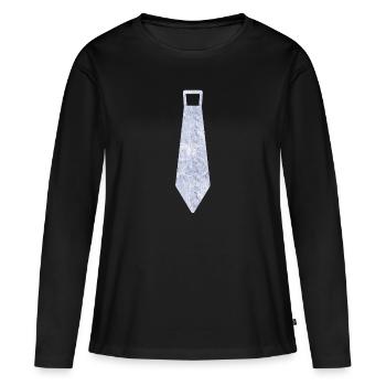 Tie - Women's Premium Organic Long Sleeve Shirt - black - Front - Julia (174cm)