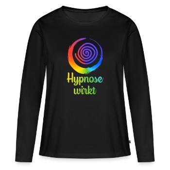 Hypnose Hypnotisch Hypnotisieren Team Geschenkidee - Frauen Premium Bio Langarmshirt - Schwarz - Vorne - Julia (174cm)