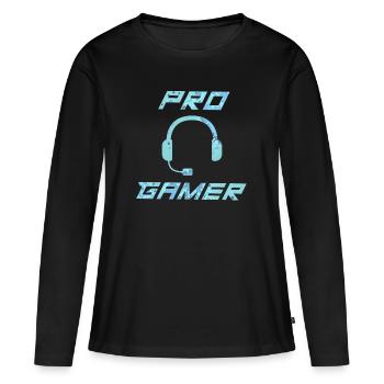 Jeu de jeu de jeu de jeux cadeaux - T-shirt manches longues Premium bio Femme - noir - Devant - Julia (174cm)