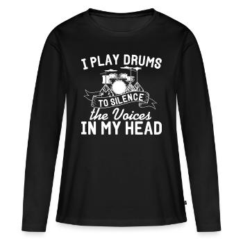 Ass Cartouches Gun Idiots Fight Enemy Pistol - T-shirt manches longues Premium bio Femme - noir - Devant - Julia (174cm)
