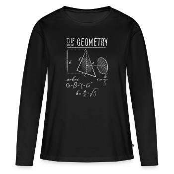 Les maths mortelles blanches - T-shirt manches longues Premium bio Femme - noir - Devant - Julia (174cm)