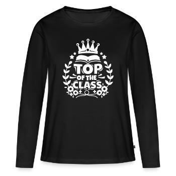 Klassenbester Crown Winner Student School - Frauen Premium Bio Langarmshirt - Schwarz - Vorne - Julia (174cm)