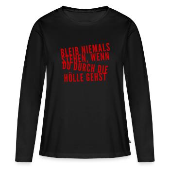 kämpf dich durch - Frauen Premium Bio Langarmshirt - Schwarz - Vorne - Julia (174cm)