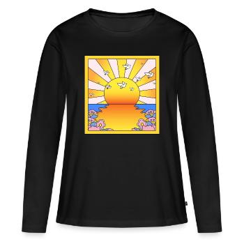 Kalifornien Orange Sunshine LSD Blotter - Frauen Premium Bio Langarmshirt - Schwarz - Vorne - Julia (174cm)