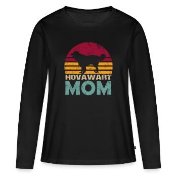 Hovawart Mama pour Mistress Retro Style Vintage - T-shirt manches longues Premium bio Femme - noir - Devant - Julia (174cm)