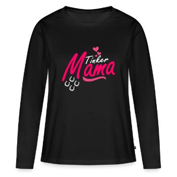 Tinker Pferd Pony Mama für Reiterin - Frauen Premium Bio Langarmshirt - Schwarz - Vorne - Julia (174cm)
