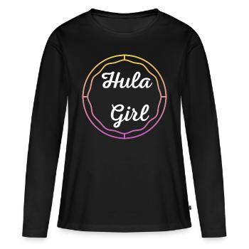 Pneus fille Hula - T-shirt manches longues Premium bio Femme - noir - Devant - Julia (174cm)