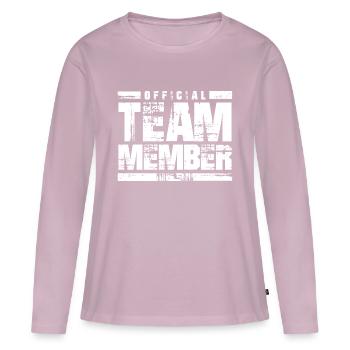 Team Member Official - Women's Premium Organic Long Sleeve Shirt - dusky pink - Front - Julia (174cm)